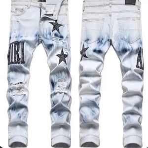 Amiri Jeans Bandana Star Stretch Jeans